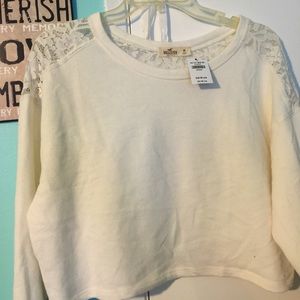 Beautiful hollister lace cropped sweater