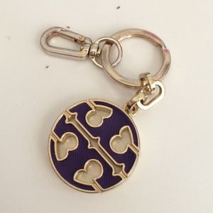 Authentic Tory Burch soft logo key fob key ring