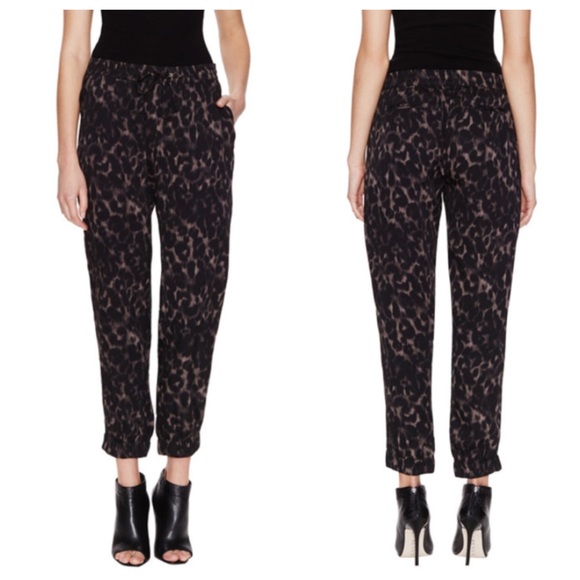 W118 by Walter Baker Pants - Leopard Drawstring Pants