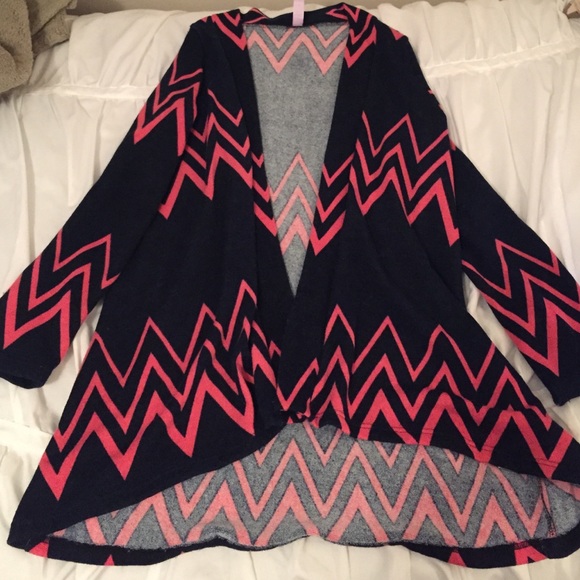 Long chevron cardigan