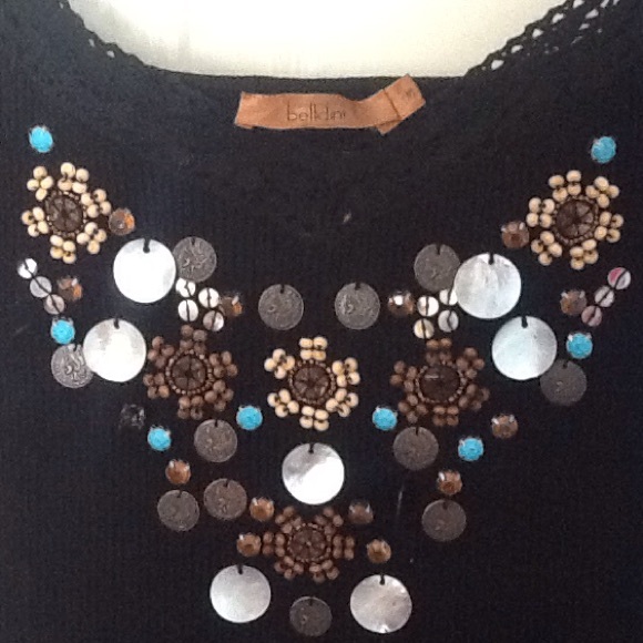 Black Decorated Tank Top - Picture 2 of 3