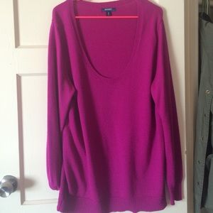 Magenta Scoop Neck Sweater