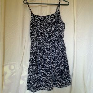 black and white spotted dress