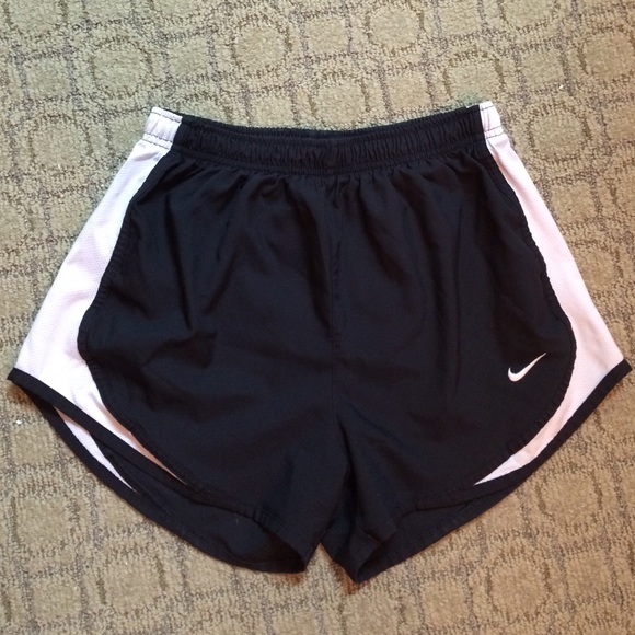 Classic black and white Nike Dri-fit shorts