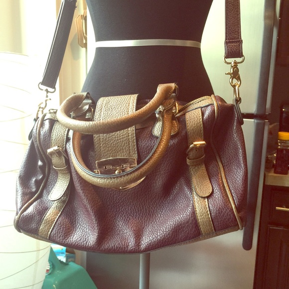 Street Level  Handbags - New! Street Level Plum Leather Crossbody Bag!