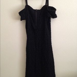 Black Off-Shoulder Lace Dress