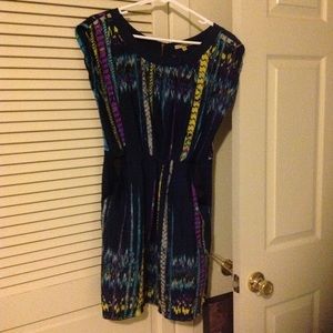 Blue with design dress