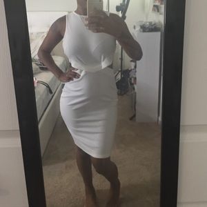 White cut out dress