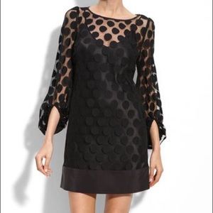Laundry by Shelli Segal Polka Dot Mesh Dress