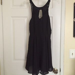 Black dress with lace detailing