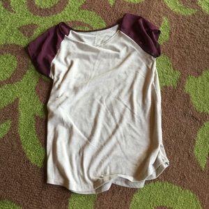 Comfy t-shirt with sheer sleeves, small