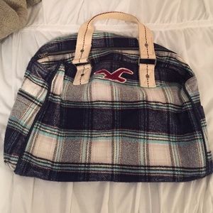flannel hollister tote