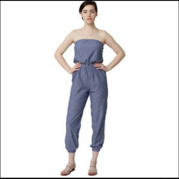 Chambray American Apparel jumpsuit