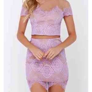 Lace two piece dress