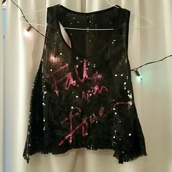 Sequin crop top