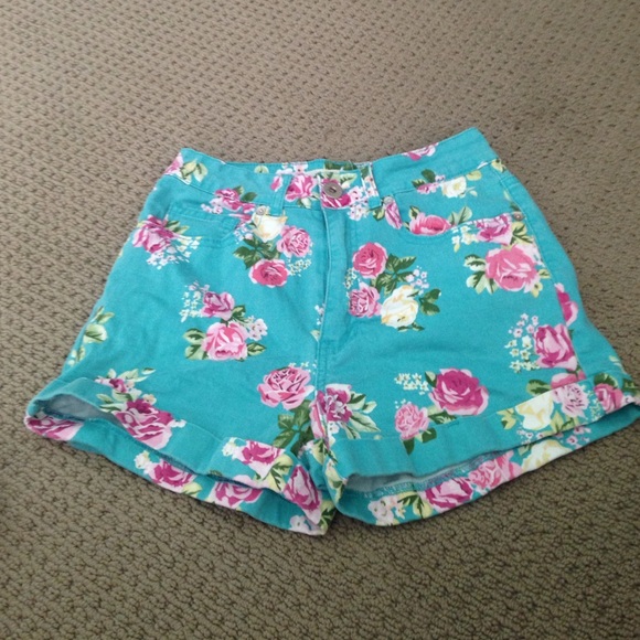Floral Jean shorts