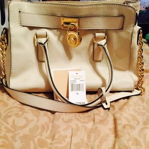 Michael kors Hamilton vanilla leather handbag