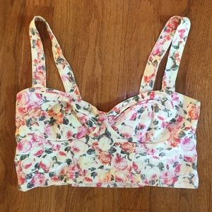 Floral Bustier-style Crop Top