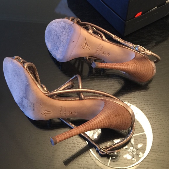 Giuseppe Zanotti Bronze Strappy Heels - Picture 2 of 4