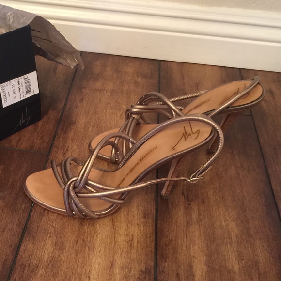 Giuseppe Zanotti Bronze Strappy Heels - Picture 3 of 4