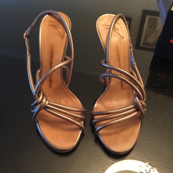 Giuseppe Zanotti Bronze Strappy Heels - Picture 4 of 4