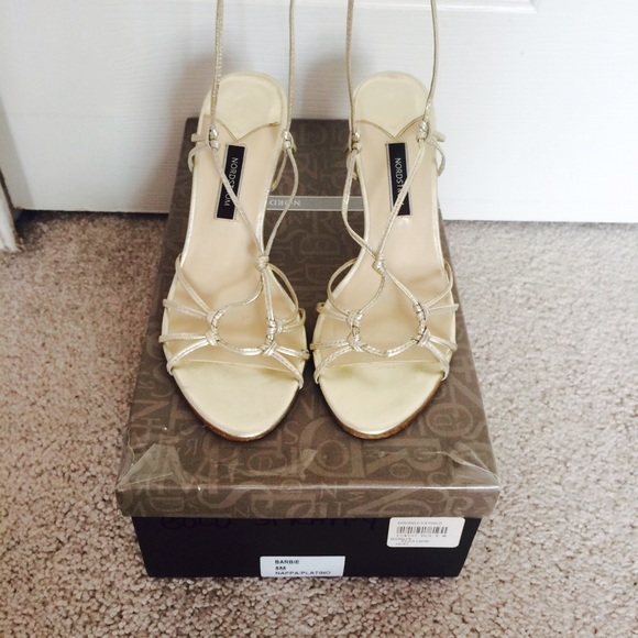 Nordstrom's platinum strappy sandal