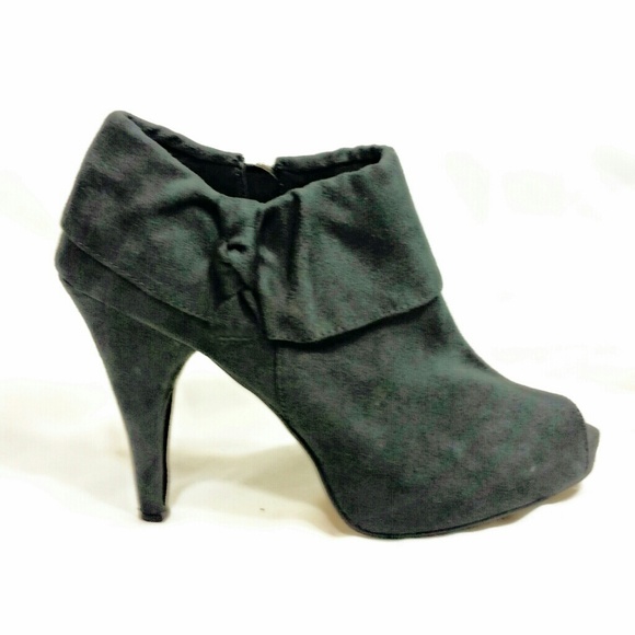 Grey Suede Booties