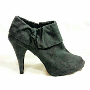 Grey Suede Booties