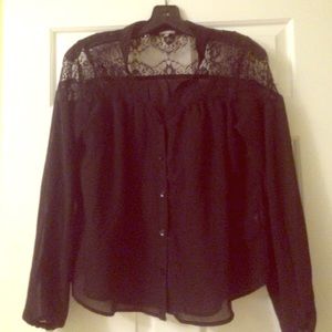 Black lace top