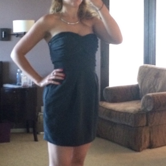 BCBG Black Strapless Dress Size 6