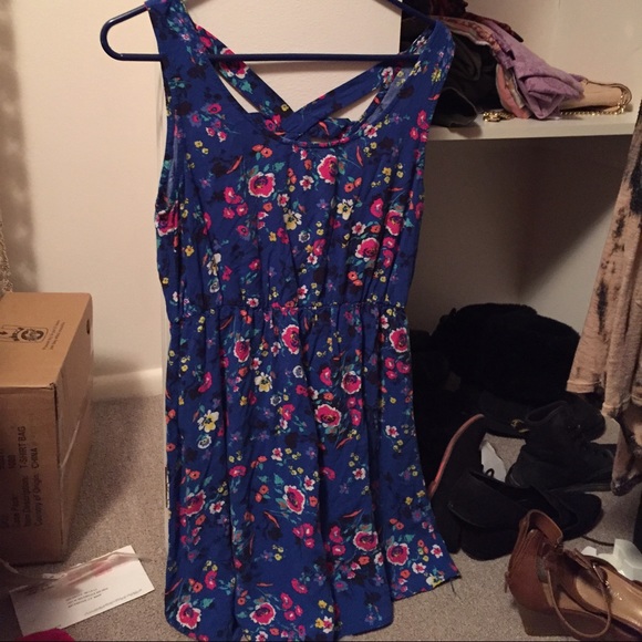 Blue floral sundress