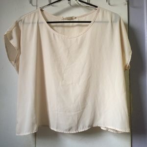 A chiffon crop top, size small