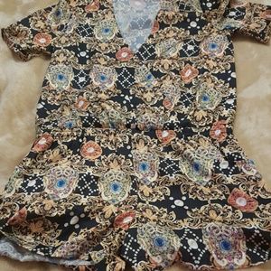 Black and gold romper