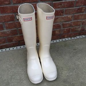 Enamel hunter rain boots