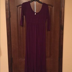 PinkBlush Purple Maternity Maxi Dress