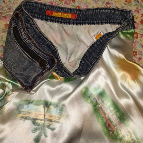 SOLD!!!Vintage 90's Miss Sixty silk skirt - Picture 4 of 4