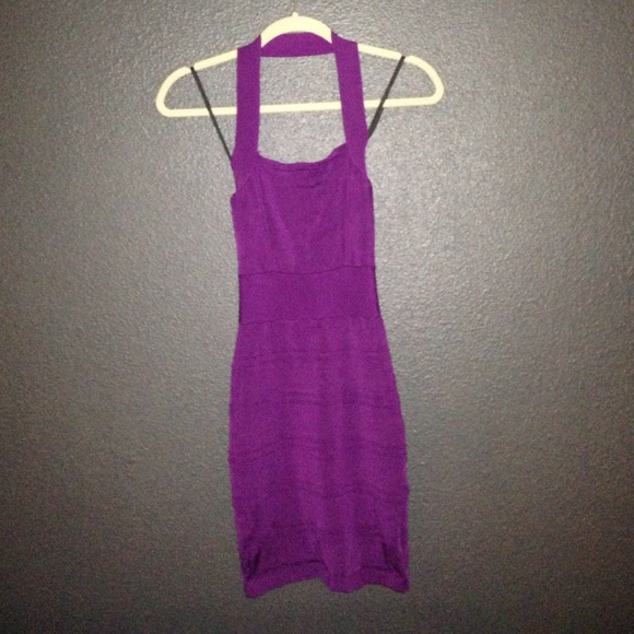 Vegas BEBE! Bodycon halter dress.