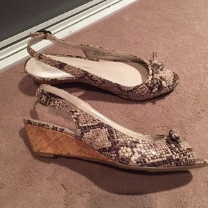 Etienne Aigner snake skin sandals size 9.5