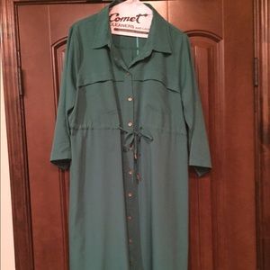 Motherhood Green Maternity Shirtdress