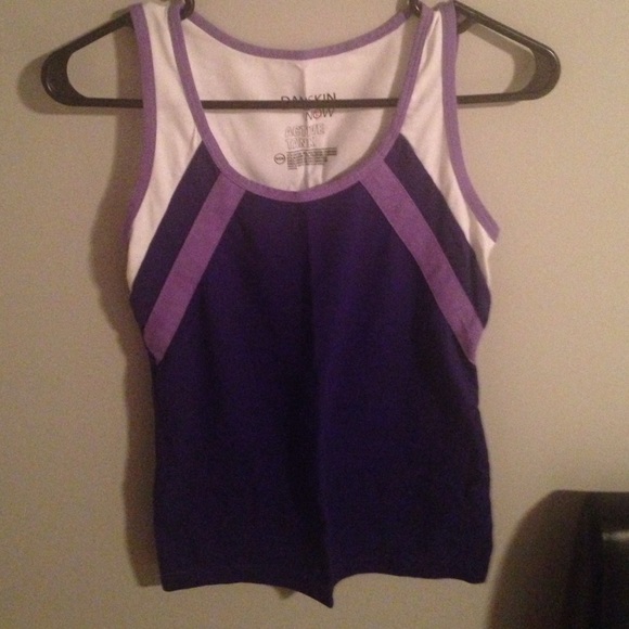 Purple striped athletic top