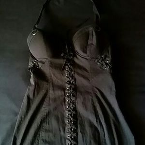 front lace up dress