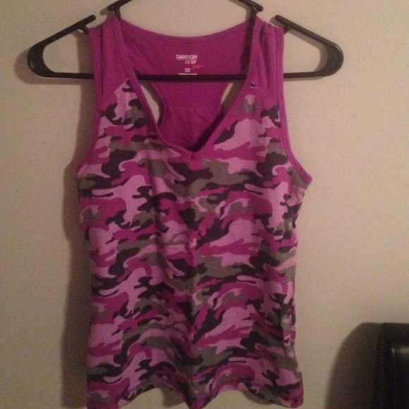Purple camo athletic top