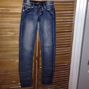 blue wash denim jeans