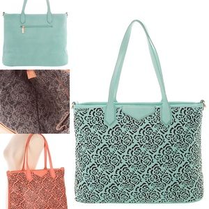 TIMELESS ROSE LASER CUT LARGE TOTE @jonevshop