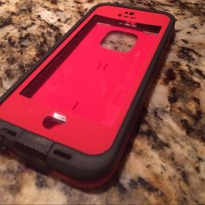 Red iPhone 5s life proof