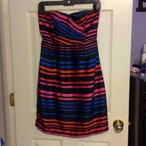Strapless striped dress