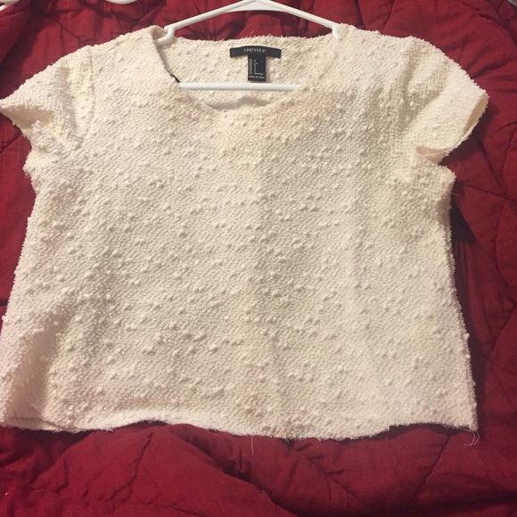 Cream crop top