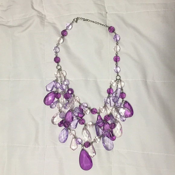 Purple jewel necklace
