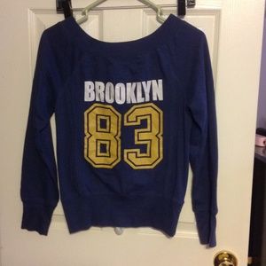 Off the shoulder long sleeved top