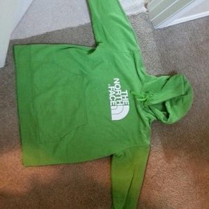 The North face hoodie. Unsure size but guessing: L